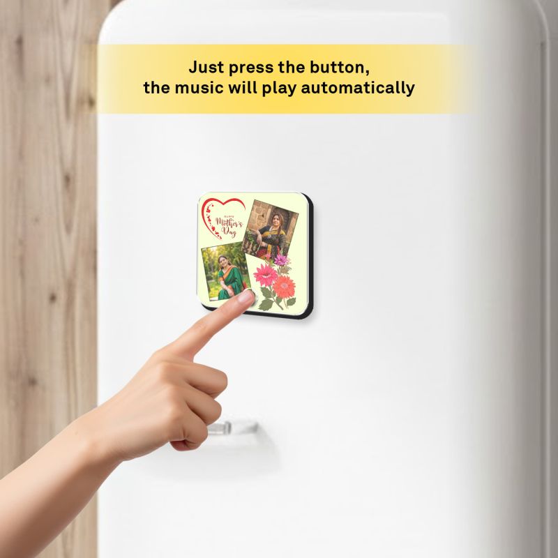 Happy Mother’s Day Musical Fridge Magnet (Custom Photo & Song)